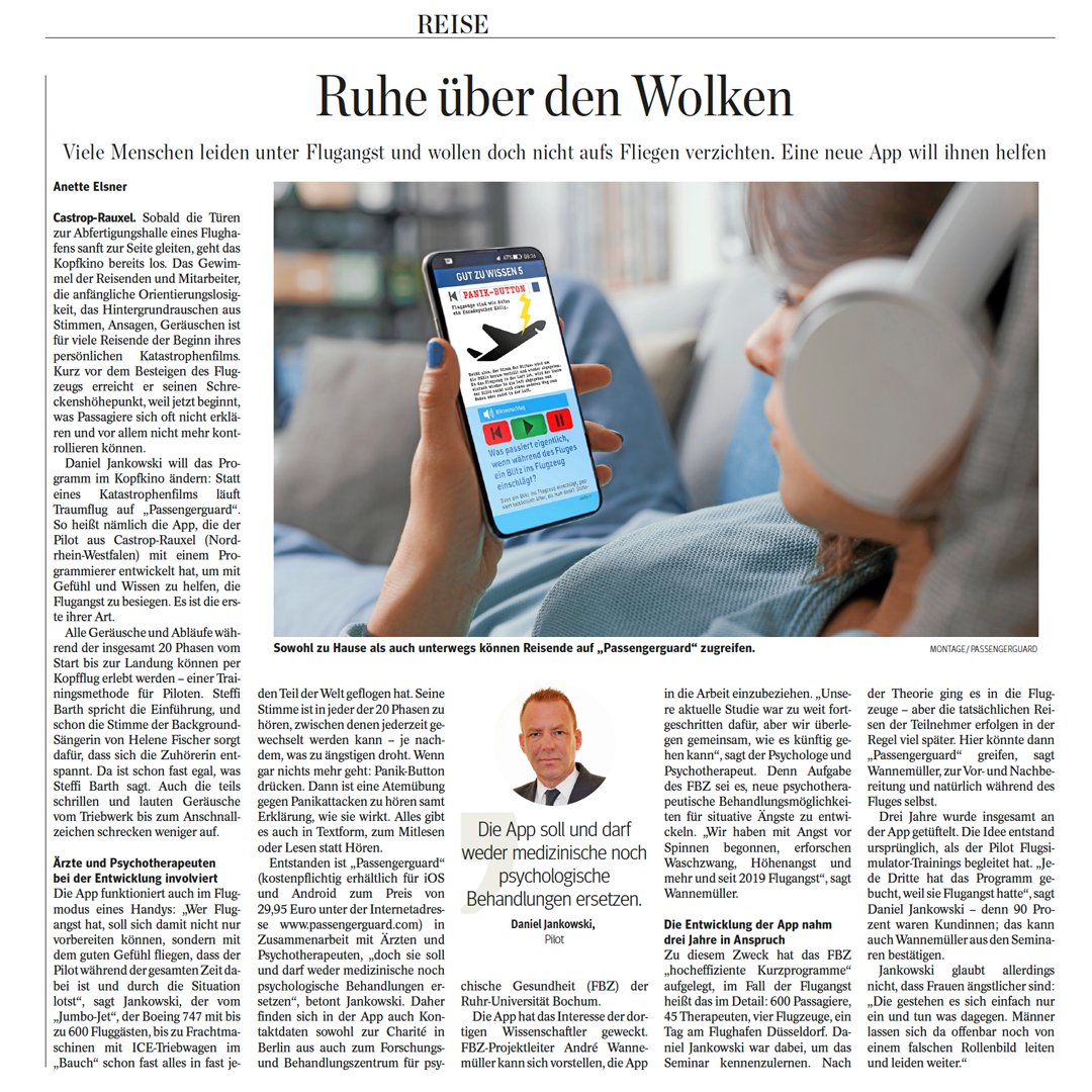 passengerguard's tweet photo. ✈️😱 Flugangst? Heute Berliner Morgenpost, Hamburger Abendblatt,TLZ,OZ,IKZ,WAZ.etc.. #waz #funke_foto #waz_readktion #nrz_redaktion #nrz #westfalenpost #westdeutschezeitung #ikz #hamburgerabendblatt #bergedorferzeitung #berlinermorgenpost #thueringerallgemeine #Reisen https://t.co/zybrQxH2w5