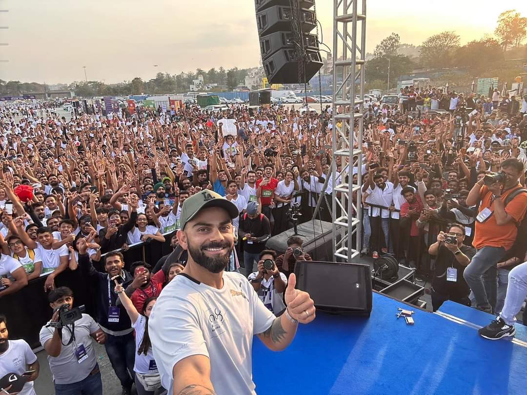 BharathBhatta1's tweet photo. One8 10km run event in nice road which is flagged by @imVkohli Had a good run and completed 10km run in 68 mins. Thanks to pacemakers and fit India group for all the motivation and guidance.
#One8Run https://t.co/1KN8vorQRy