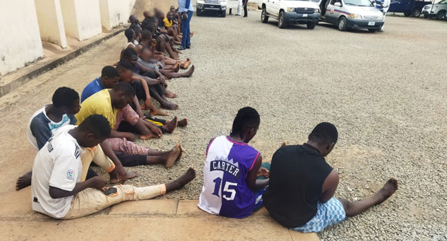 channelstv's tweet photo. Police Parade 17 Suspected Political Thugs In Nasarawa

https://t.co/NGkGPYQXGw https://t.co/CBo6tvyBU1