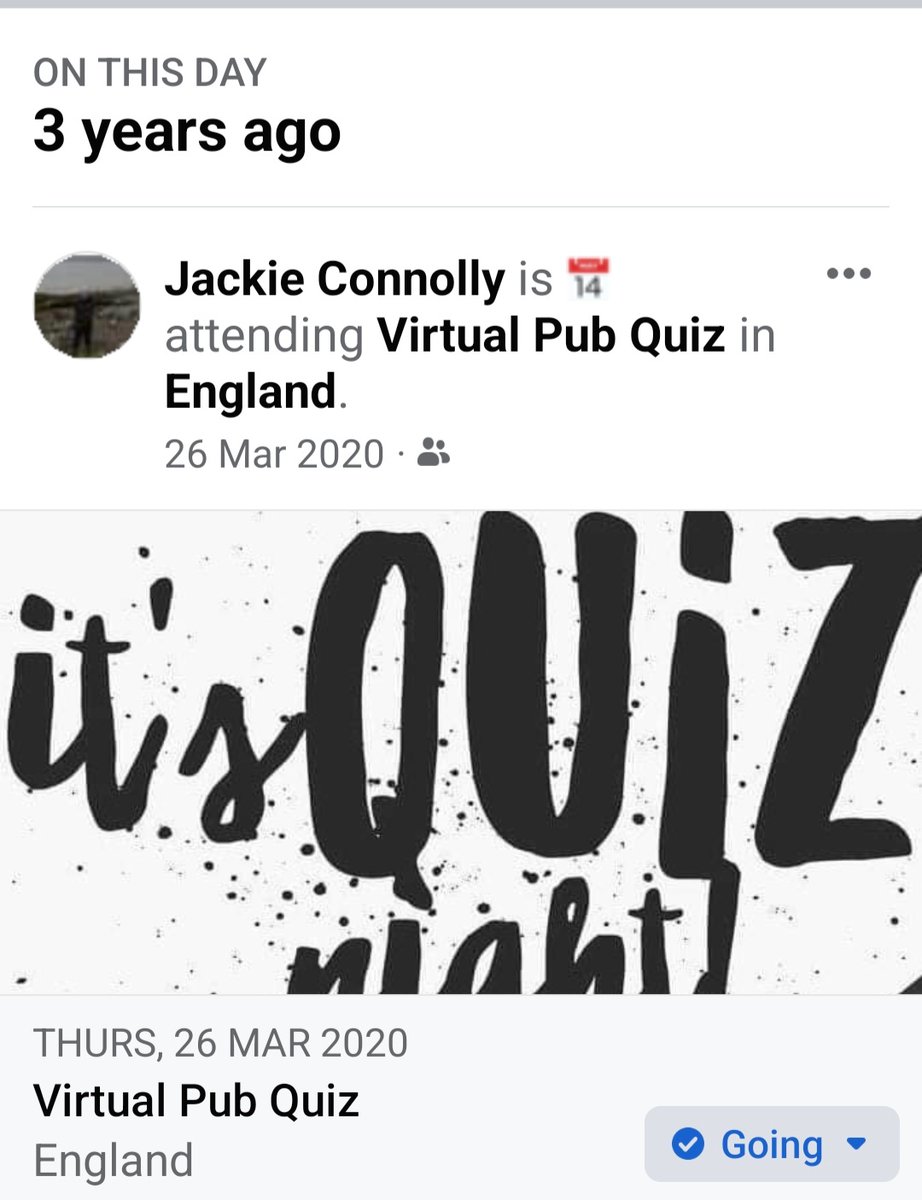 jacksconnolly's tweet image. Hiya Jay, Jackie and Shell from Manchester will be joining you later.  This popped up on my Facebook memories and we are still trying for the elusive 50/50! Thanks for still being there and getting us through the dark days #jaysvirtualpubquiz