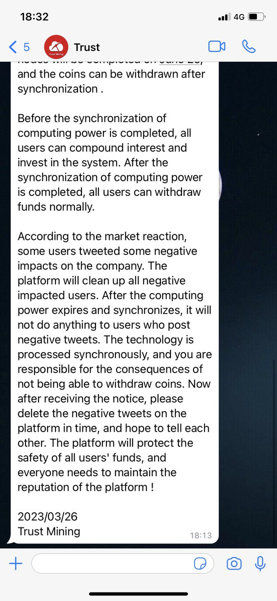 hilalsaer's tweet photo. İnsanları dolandırdıkları yetmedi (2 kez üst üste) şimdi bide attığınız tweetleri silin yoksa paranızı çekemezsiniz diye tehdit ediyorlar 😂 ya siz şaka mısınız?
İtibar etmeyin! Tweetleri sakın kaldırmayın.
#trustcloudmining
#trustmining https://t.co/94rDFW74pV