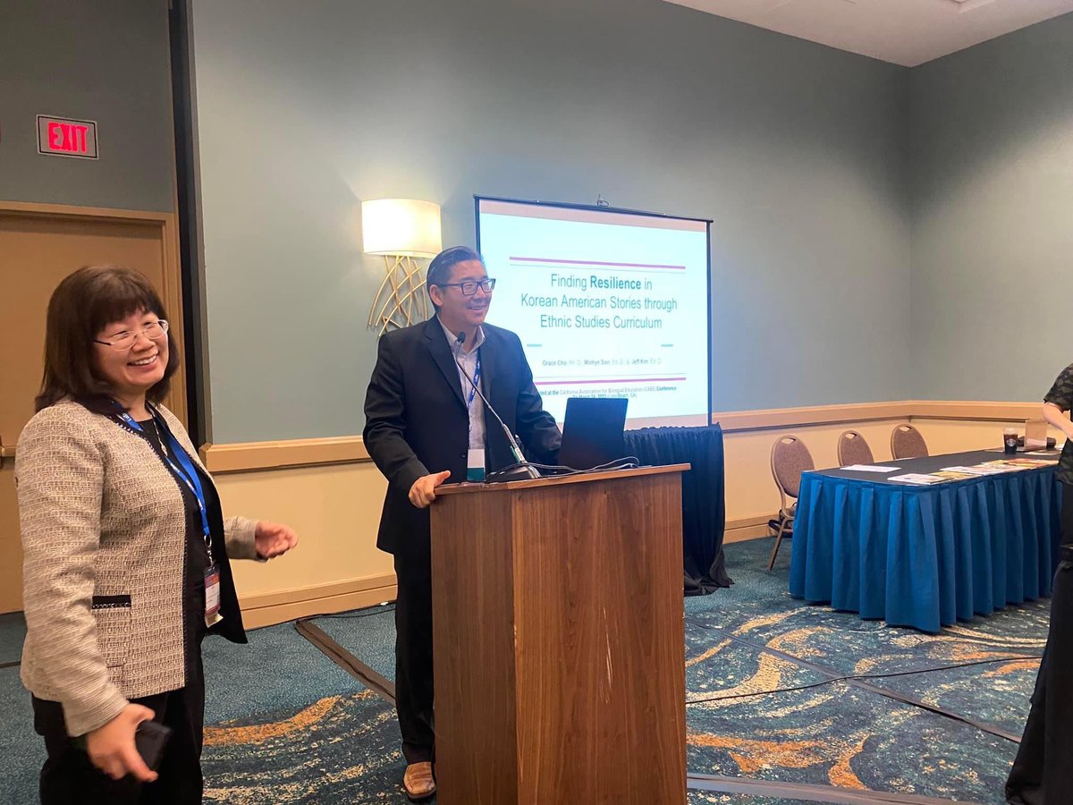 Foundation4KLAC's tweet photo. Did you know there’s Korean-American Ethnic Studies Curriculum? Authored by Dr. Jeff Kim, Dr. Grace Cho, Dr. MinHye Son and TC Kim. The curriculum was shared at a recent networking event at the Korean Consulate residence and CABE conference in Long Beach.  https://t.co/FqcoIZ0M9r https://t.co/yDdCMKM7UK