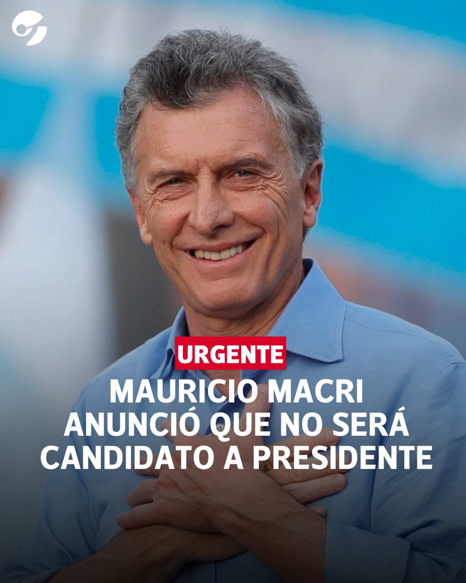 lakronika_ec's tweet photo. #INTERNACIONAL 🇦🇷| Ex Presidente de la #Argentina, Mauricio Macri, anunció que no sea candidato en las próximas elecciones presidenciales.

Foto de diario Clarín https://t.co/MQriHiBHDz
