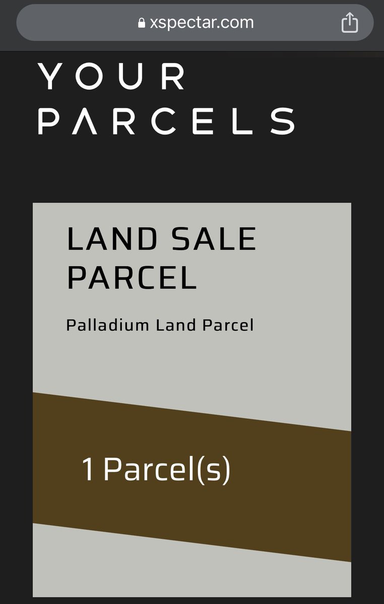 JMOTM11's tweet image. And now I hold a Palladium Land Parcel! Let’s BUILD! 😝 @xspectar #Xspectar #XRP #fiveeightnine