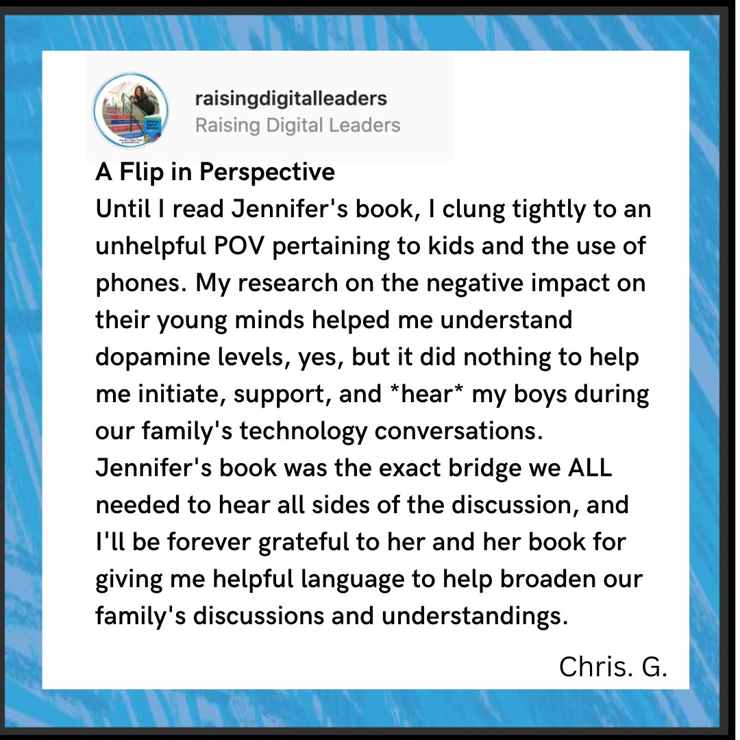 JCasaTodd's tweet photo. Grateful for this review of #RaisingDigitalLeaders and the fact that it is helping families have important conversations! #medialiteracy #edutwitter #parenting #navigatingtech https://t.co/5j6pi8ph5O