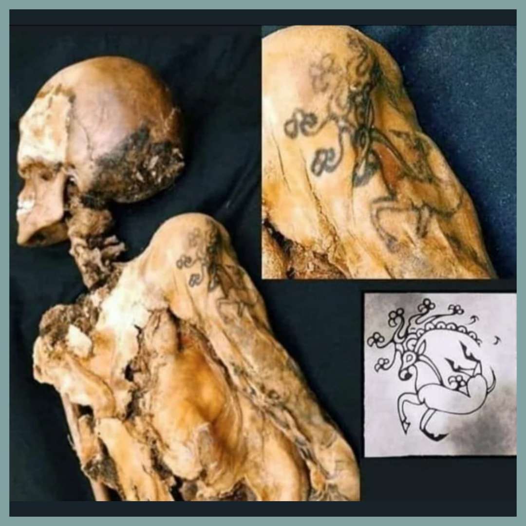 When he says he doesn't like tattoos because he only likes traditional women. 

2500 year old Serbian Ice Maiden.