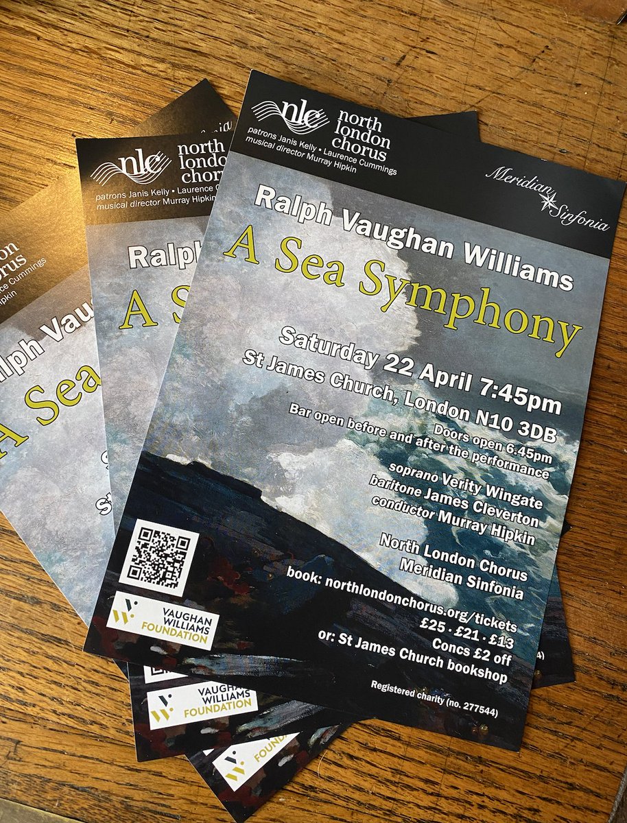 Always exciting when the programme arrives...and the programme for A Sea Symphony is beautiful...