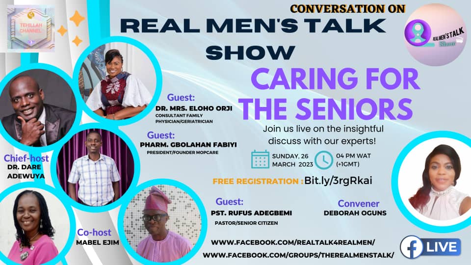 CARING FOR THE SENIORS 
Conversation on
REAL MEN'S TALK SHOW 
facebook.com/realtalk4realm…