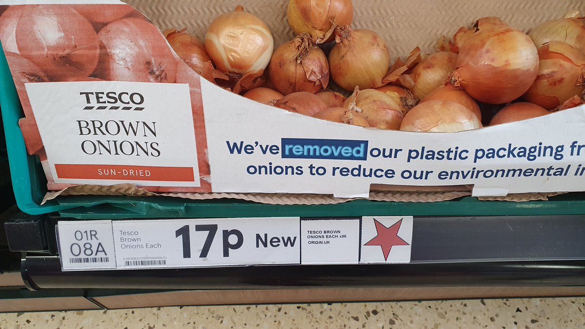 So <a href="/Tesco/">Tesco</a> what is new about selling onions loose? The only new thing is that you no longer sell them by weight - I'm pretty sure that's a price increase.