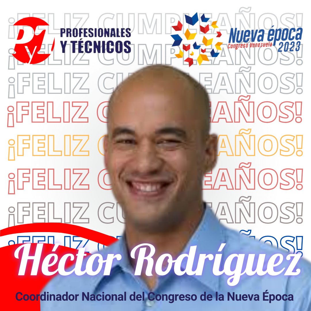 PyTCarabobo's tweet photo. Desde el estado #Carabobo y el movimiento de profesionales y técnicos queremos felicitarlo, a la par de regalarle nuestros más sinceros deseos de éxitos, salud y vida plena en los tiempos por venir.

#FELIZCUMPLEAÑOS @HectoRodriguez https://t.co/fAA7xIShSA