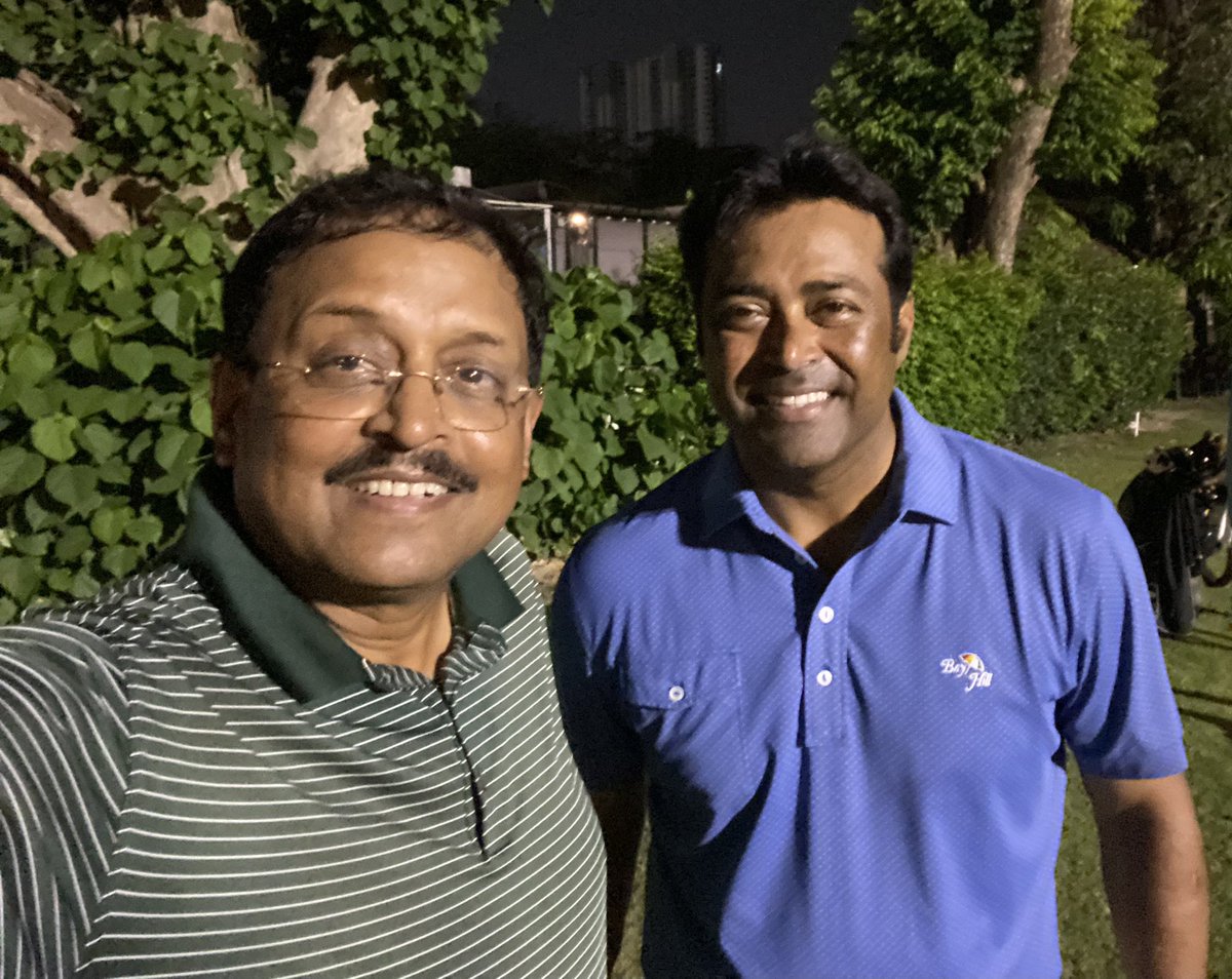 Wonderful meeting <a href="/Leander/">Leander Paes OLY</a> after over two decades since his epic #FrenchOpen Men’s Doubles win at <a href="/rolandgarros/">Roland-Garros</a> in Paris in 2001 🎾

#TollygunjGolfClub Kolkata