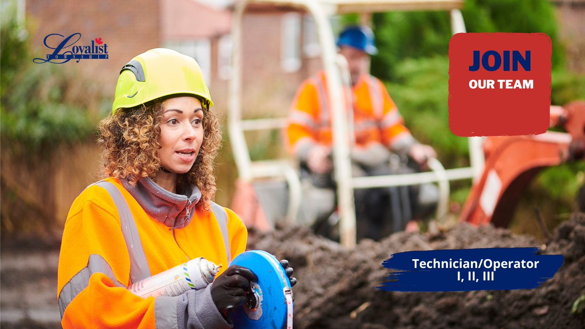 LOYTWP's tweet photo. We're Hiring!
Technician/ Operator I, II, III
The Technician/ Operator performs various civil engineering and public works maintenance work.
This position performs the duties of an Operator that is crucial for our winter control operations.
Apply
https://t.co/A5p5ZI1APV https://t.co/hkSljaKMl6