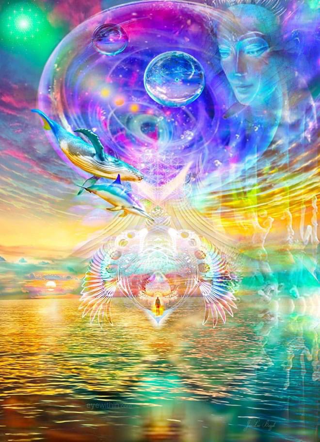 Never thought this is so of this Time… just courages following our hearts, And shine with every beat more aligned to Source, Universal Consciousness, Feminine softness Fluid birth Mother Earths transformation End of old structures finding Light in Oneness