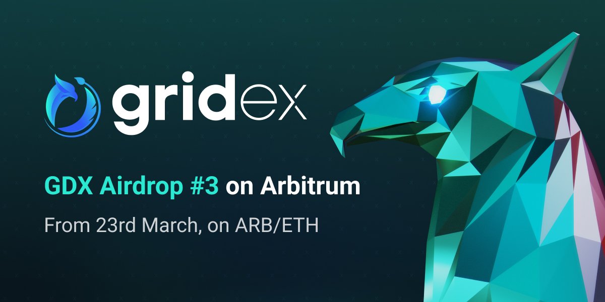 airdropinspect's tweet photo. New airdrop: GDX Airdrop Round3 (GDX)
Total Reward: 1,000,000 GDX
Rate: ⭐️⭐️⭐️⭐️⭐️
Winners: For Everyone
Distribution: within 24 hours

Airdrop Link: https://t.co/ghvZ5cShcW

#Airdrop #Airdrops #Airdropinspector #ETH #Arbitrum #ARB #GridexProtocol #GDX #DEX #Crypto #Bitcoin https://t.co/MOe9nEInJc