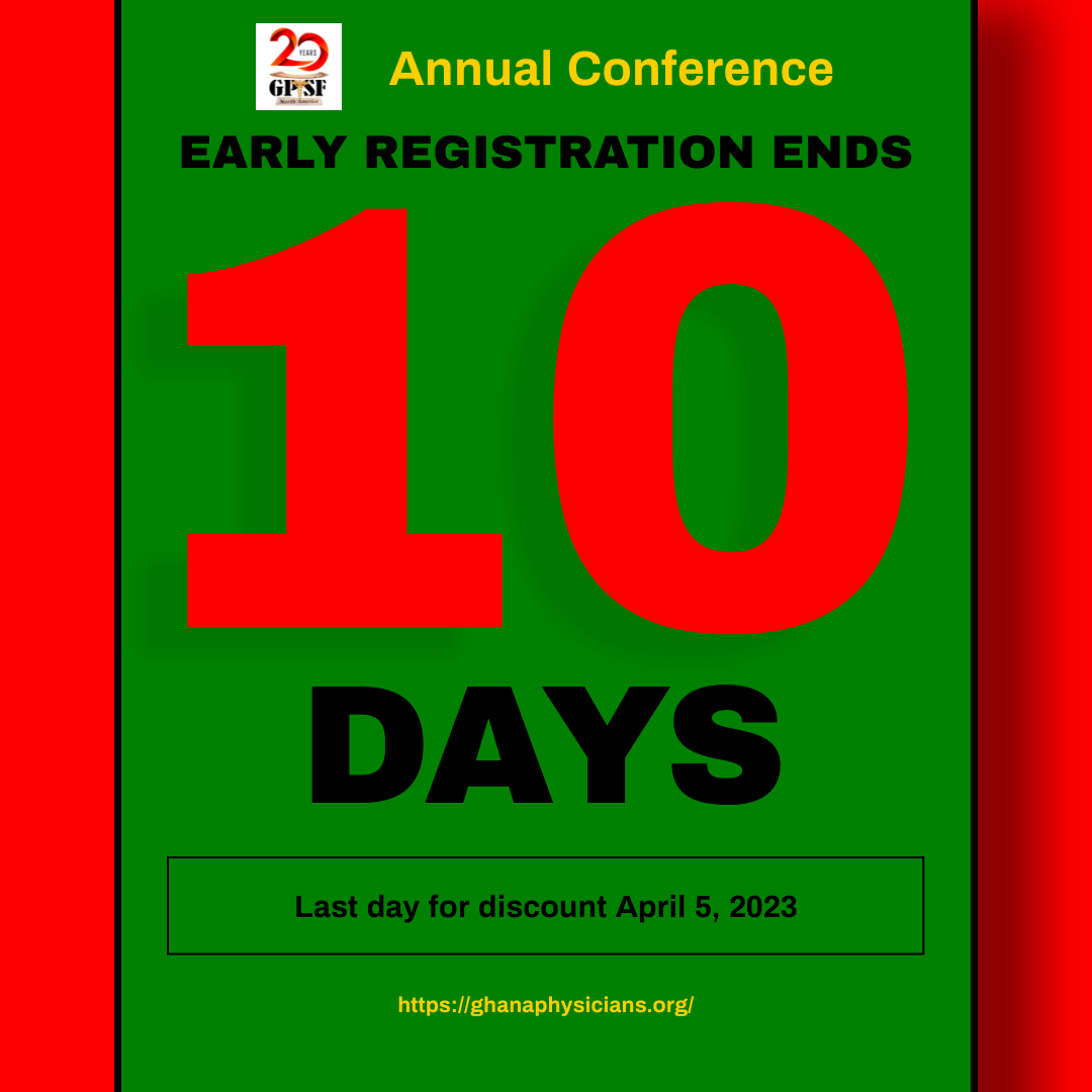 GhanaDocs_US's tweet photo. Reminder for conference 2023.
Registration for both the conference and hotel is 
Use this link to register for the conference
https://t.co/UmGHdMpaTl
Book your group rate 
Rooms are filling up FAST! Book now!

Use this link to book the hotel
https://t.co/mPGfo7NV2J https://t.co/oSKyUWQFwM