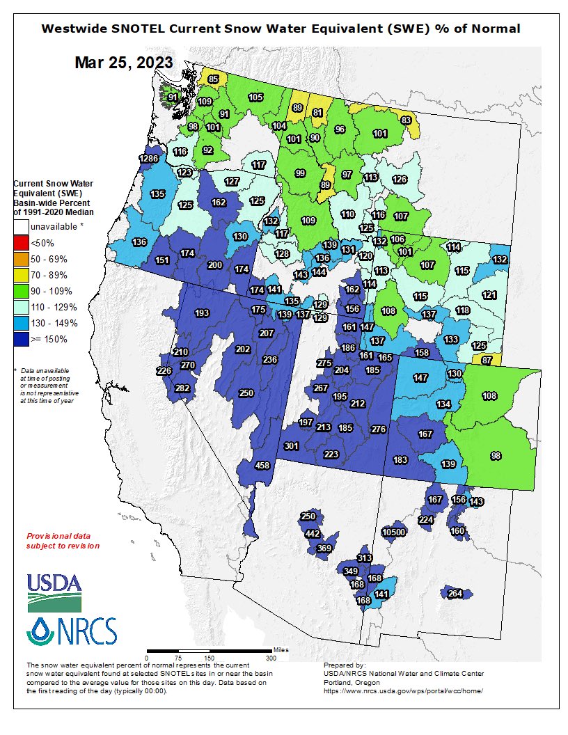 on Twitter "Updated snow water equivalent values for