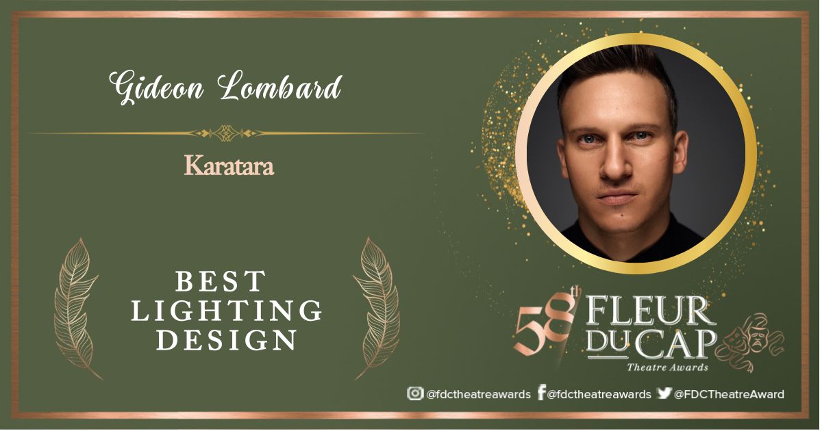 CTTheatreAwards's tweet photo. The award for Best Lighting Design Award goes to Gideon Lombard!
#FdCTheatreAwards #DistellArts https://t.co/1E9KUM0WSl