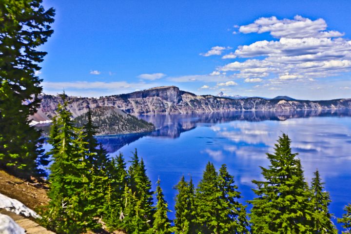 joyce_dickens's tweet photo. Art of the Day: "Crater Lake Oregon Two 06 23 20". Buy at: https://t.co/sOMjSOntkk https://t.co/IueAD6n0gx