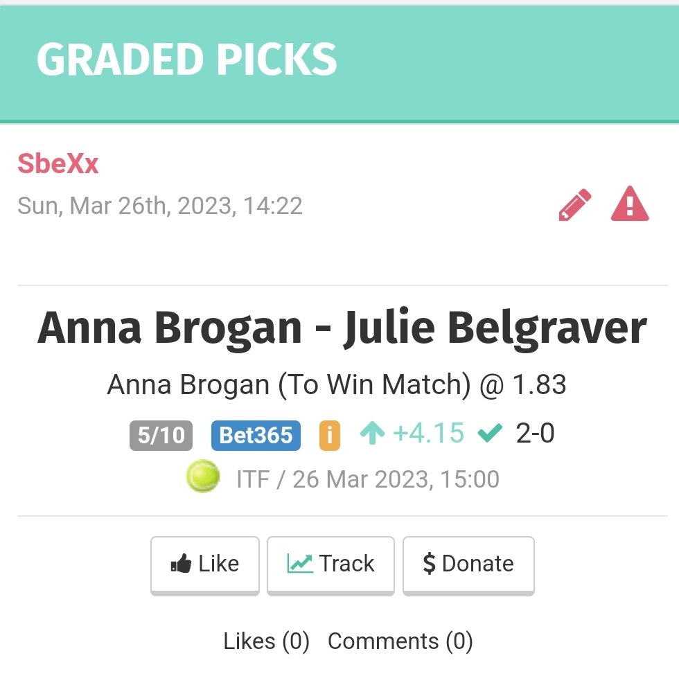 SbeXx_Bets's tweet photo. 💵 Seguimos ganando dinero.

🚨En menos de 1 hora Anna sentenció el partido.

✅Todos los picks verificados en #blogabet y este mes de marzo sumando +19 Uds.

➡️ Sígueme en Telegram para recibir los picks gratuitos
https://t.co/AKASDaSOfL

#apuestasdeportivas #ganarapuestas https://t.co/gfPk3QUBiy