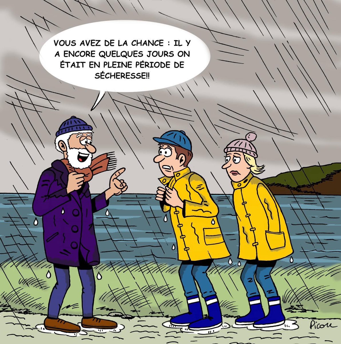 magikjle's tweet photo. Le #Picou de la semaine dernière dans Le Petit Bleu des Côtes d’Armor ! Toujours d’actualité ☔️ #dinan #cartoonist #Bretagne #Breizh #mars https://t.co/1cQv3lepAW