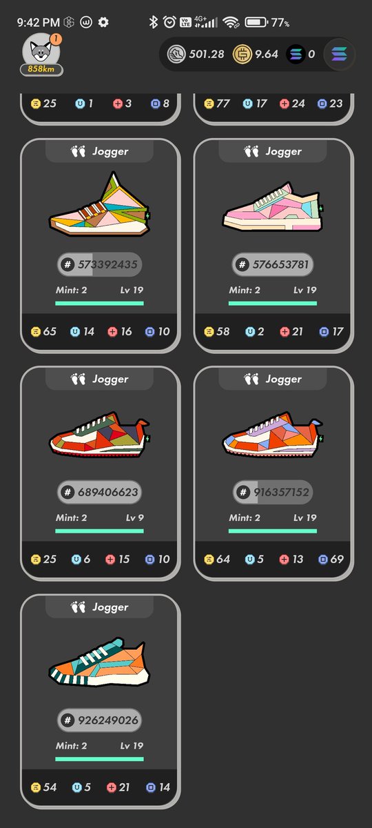 sourav1119's tweet photo. @STEP_iN_CRYPTO @ArmandiElaion @CryptoArchetyps @mooarofficial @Magichappens22 @Clumsybear @ClumsyBearsNFT @bnBeth_solvax All i got is shoes,
and my daily routine with stepn .
#stepnholder #gmt
To fam
@SharmaDewanshu @BNath84 @SunitaK1571 https://t.co/dIDyLwaI7Q