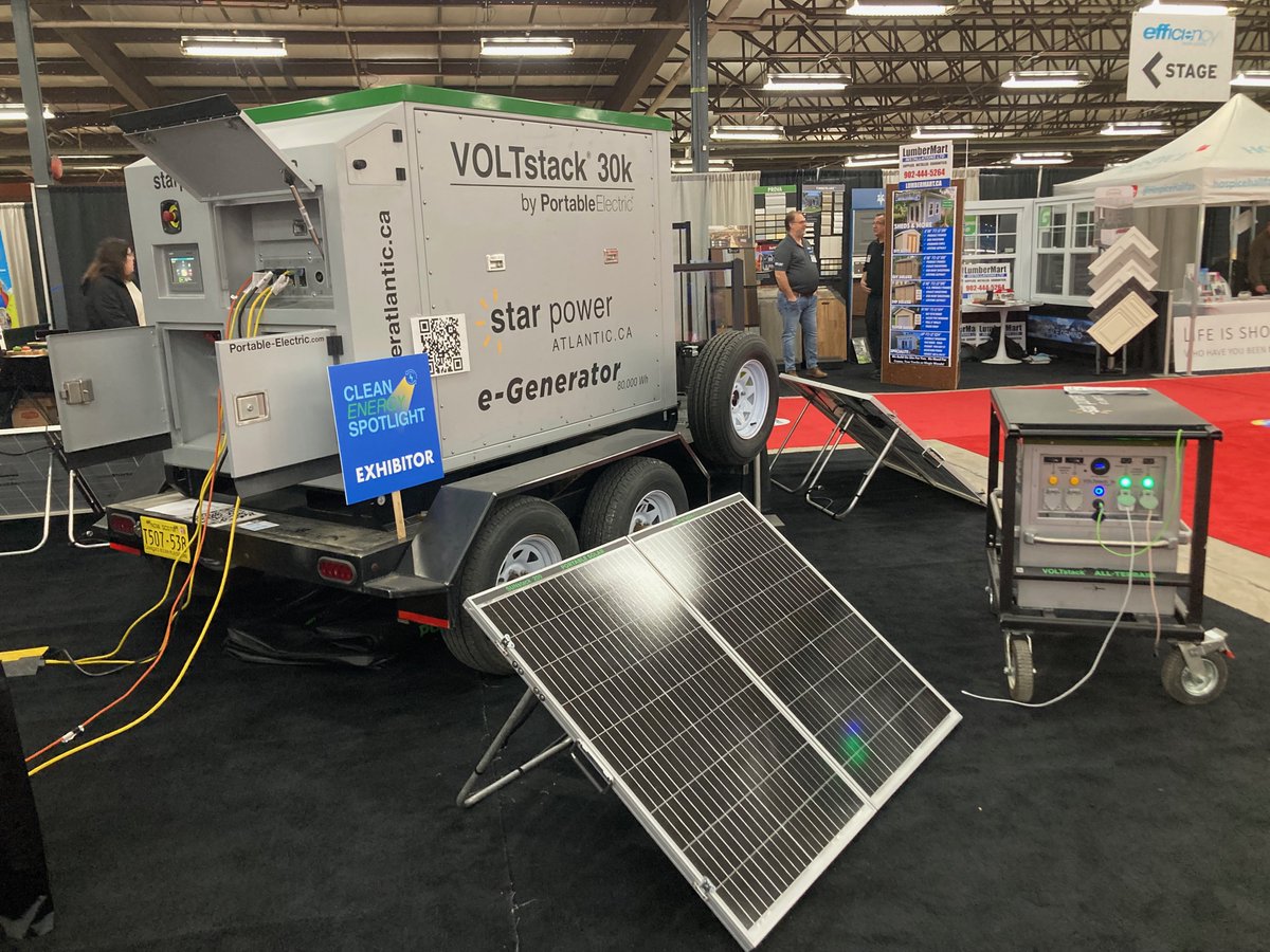 starpwratlantic's tweet photo. Showcasing @portablelectric #Voltstack #Cleantech at the NS Spring Ideal Home Show!
Thank you #NovaScotia for the inspiring conversations and massive interest in clean, quiet, and cost effective portable #power solutions!
#ClimateAction #Sustainability #Film #Gaffer #nspoli https://t.co/q3SVSK6qYA