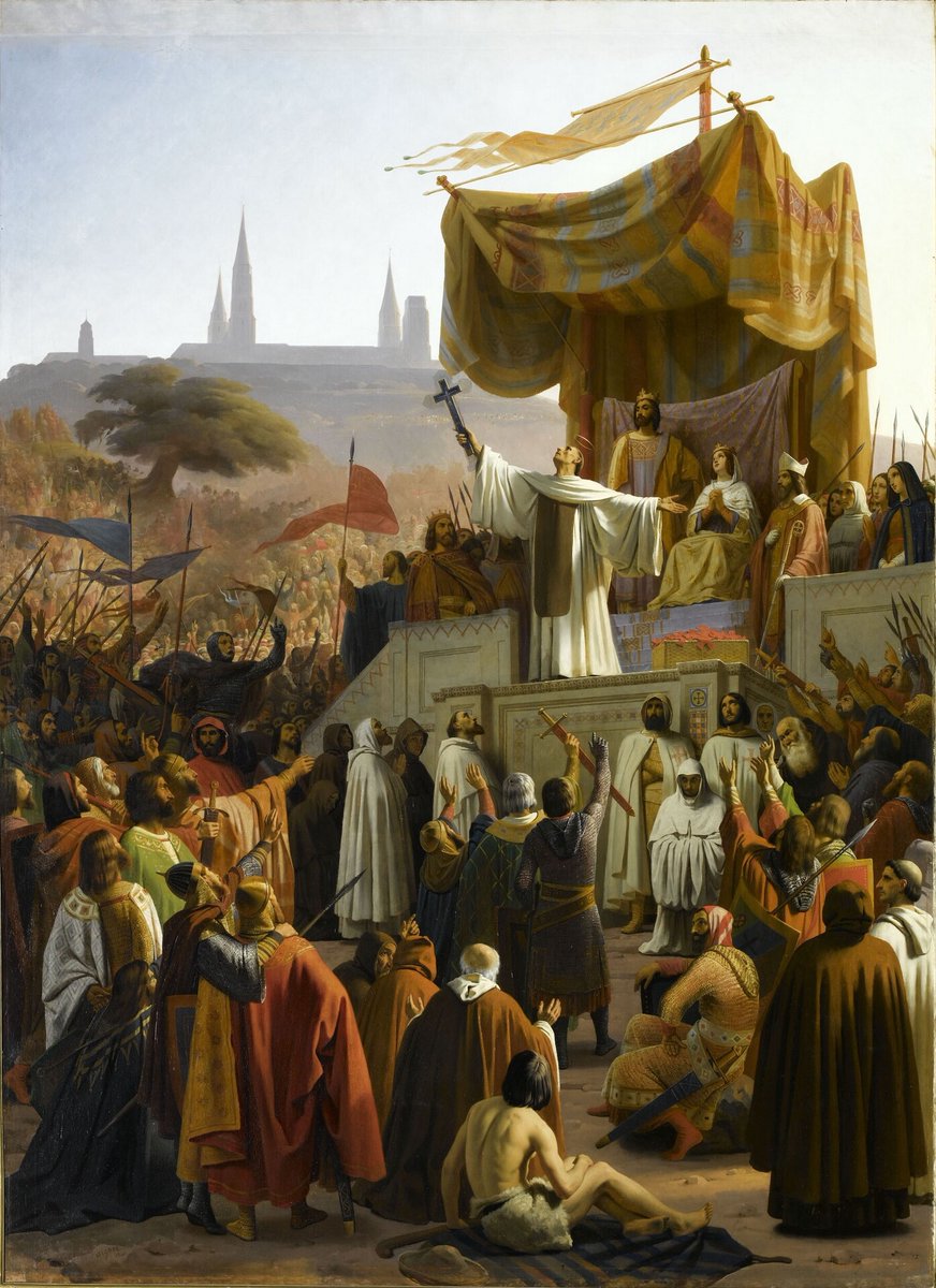 MattLewisAuthor's tweet photo. 31 March 1146 St Bernard of Clairvaux preaches the Second Crusade at Vézelay before King Louis VII of France &amp; his queen Eleanor of Aquitaine, both of whom would travel to the Holy Land. One witness said 'his voice rang out across the meadow like a celestial organ'. https://t.co/HnmInoCZ5r