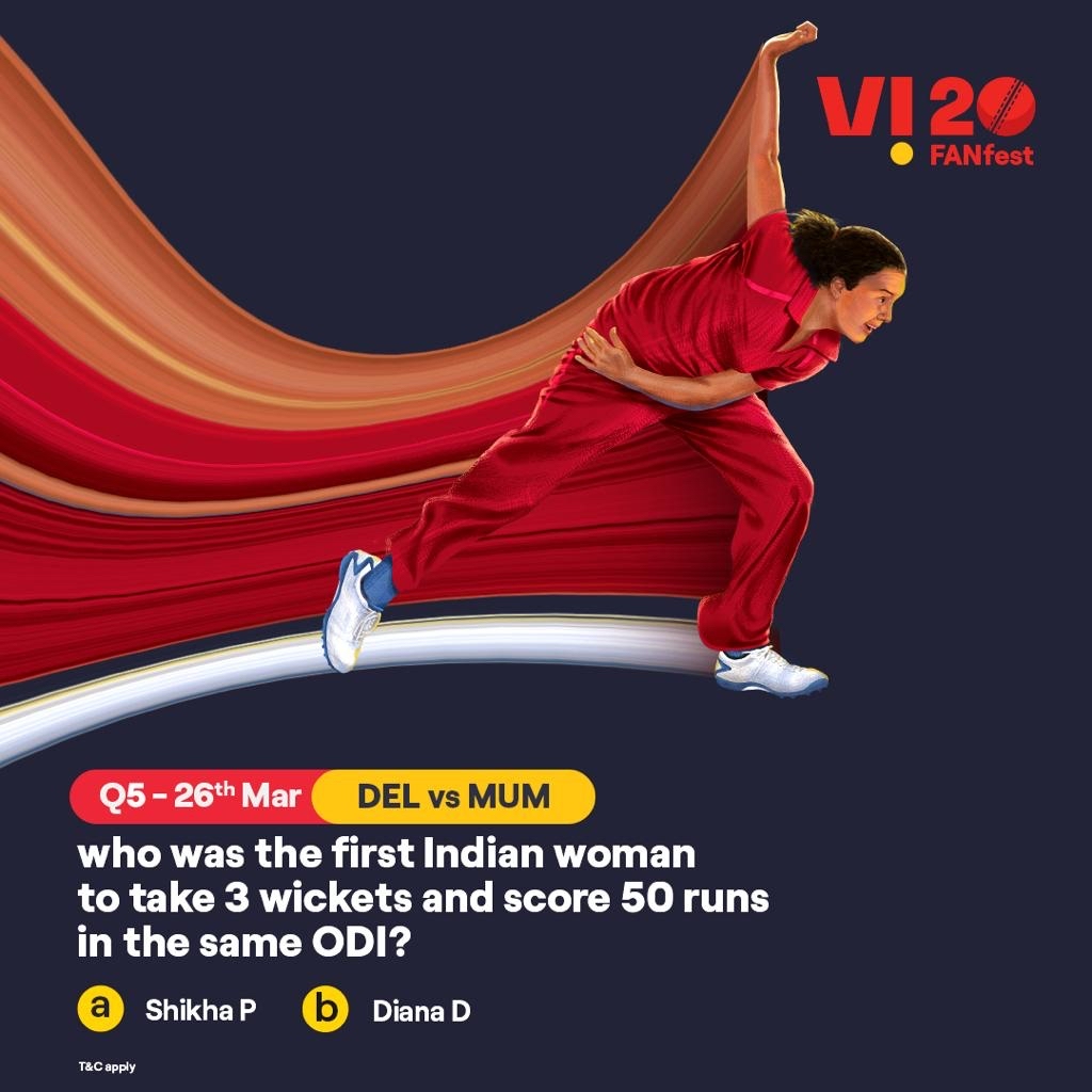 Get in on the action now. Comment the right answer with #Vi20FANfest & stand a chance to win big – an iPhone every match. And 50 participants of the season to answer correctly will stand a chance to win Bluetooth headphones, GoPros, gift vouchers & more. So, howzat! #ContestAlert