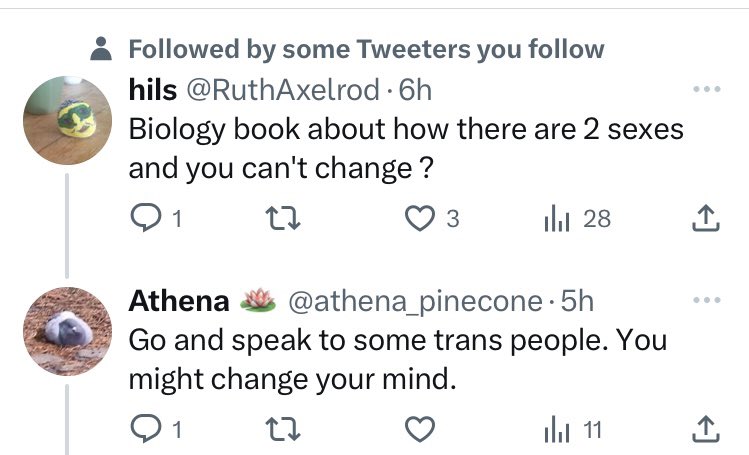 I’m transsexual, <a href="/athena_pinecone/">Athena 🪷</a>, have been for 30+ years so I can tell you, from an experience and authority way beyond your limited comprehension, that despite cosmetic surgery and synthetic hormone ingestion decades ago I remain resolutely and biologically of the male sex.