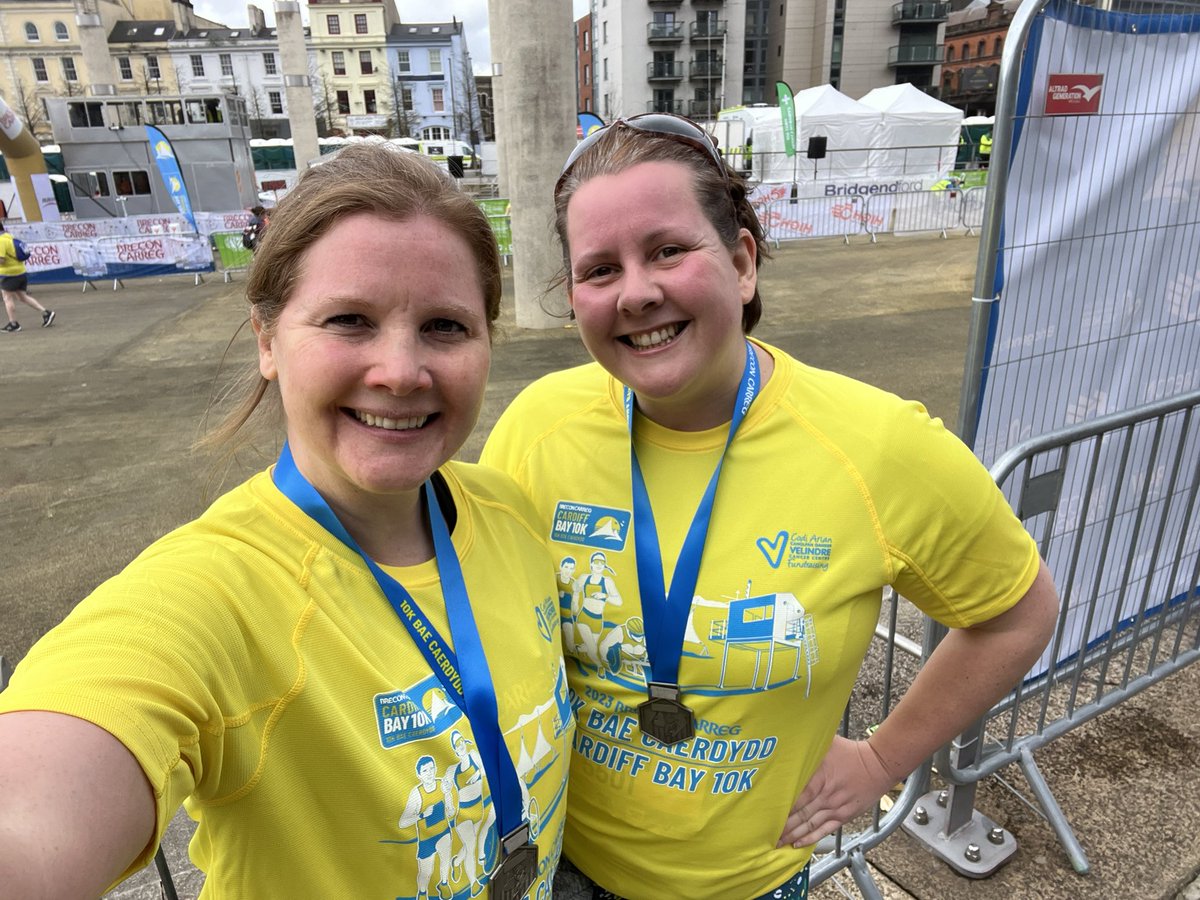 Team Hums first challenge of 2023 completed. Cardiff Bay 10km. 👍🏃‍♀️#mentalhealth