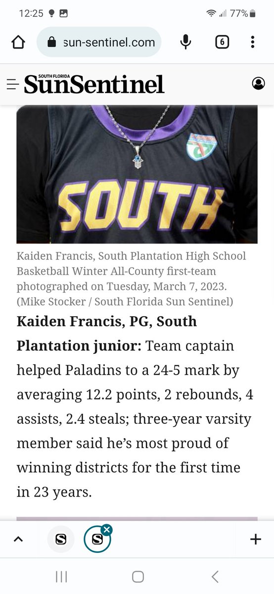 CoachDFelder's tweet photo. Congratulations on Sun Sentinel 1st Team All County @ByKaiden https://t.co/rKmix4XUgg