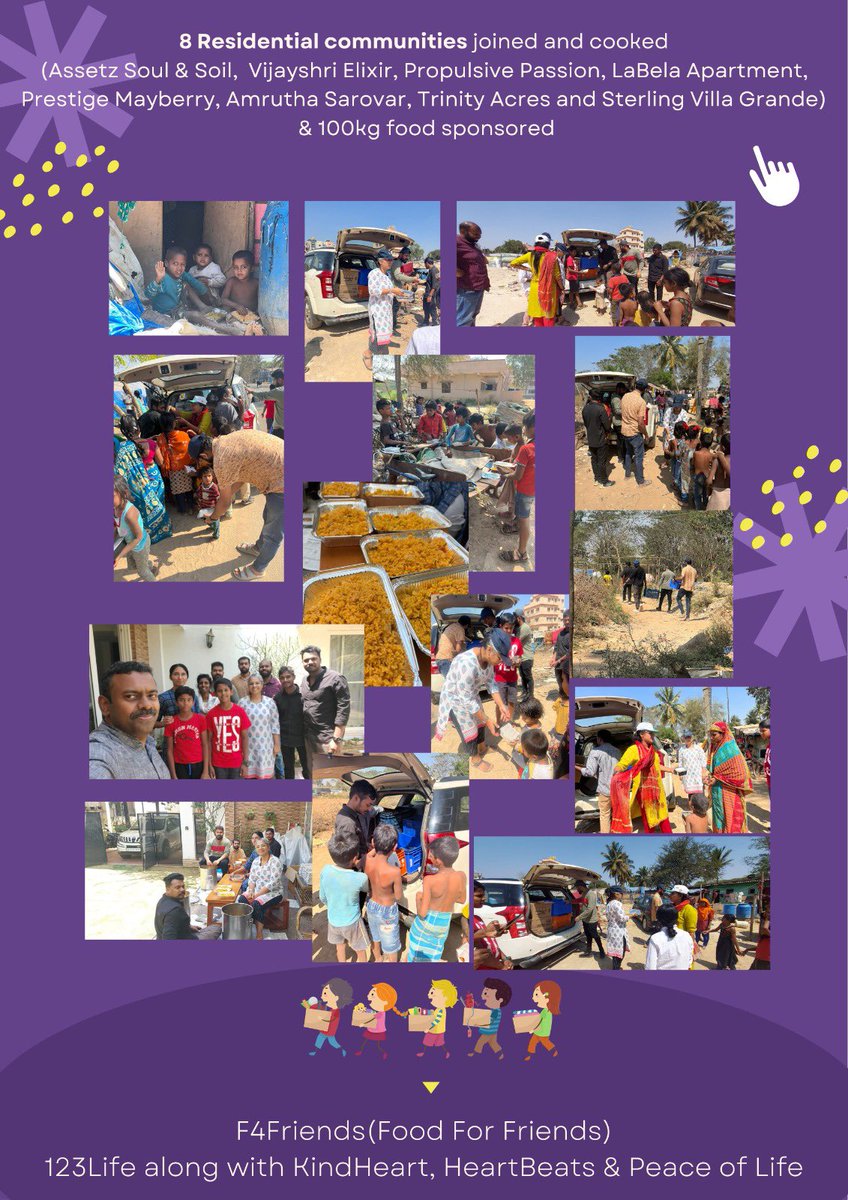 We continue what we love to do..And to support and motivate, 8 residential communities joined us this time 🙏🙏#123life #f4friends #fooddrive