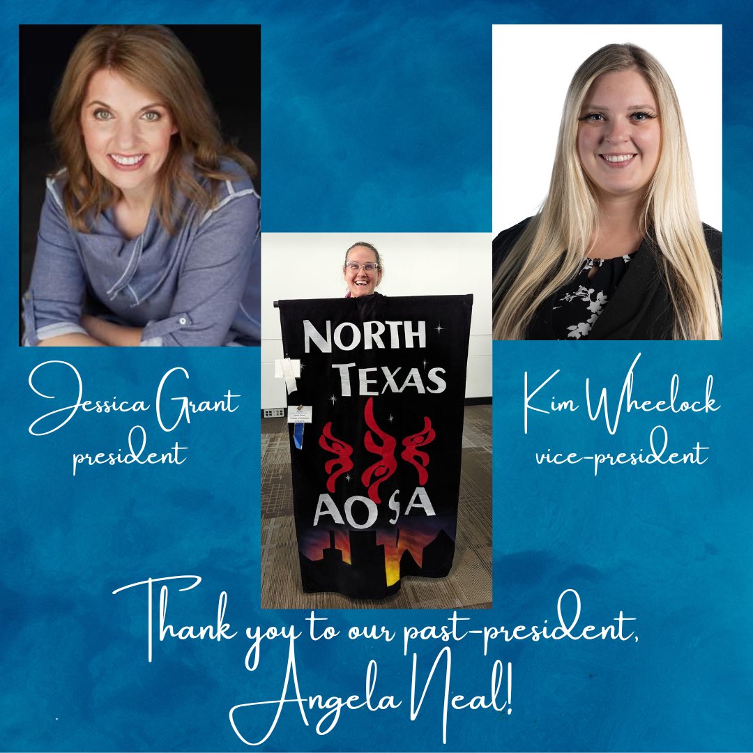 northtexasorff's tweet photo. Congrats to our newly-elected NTAOSA Vice President, Kim Wheelock! Jessica Grant, our President, and Kim will make a great team for this next school year! 
A big thank you to our past-president, Angela Neal! 🎉 We appreciate all of your hard work and dedication!! https://t.co/GnKTHWwcZC