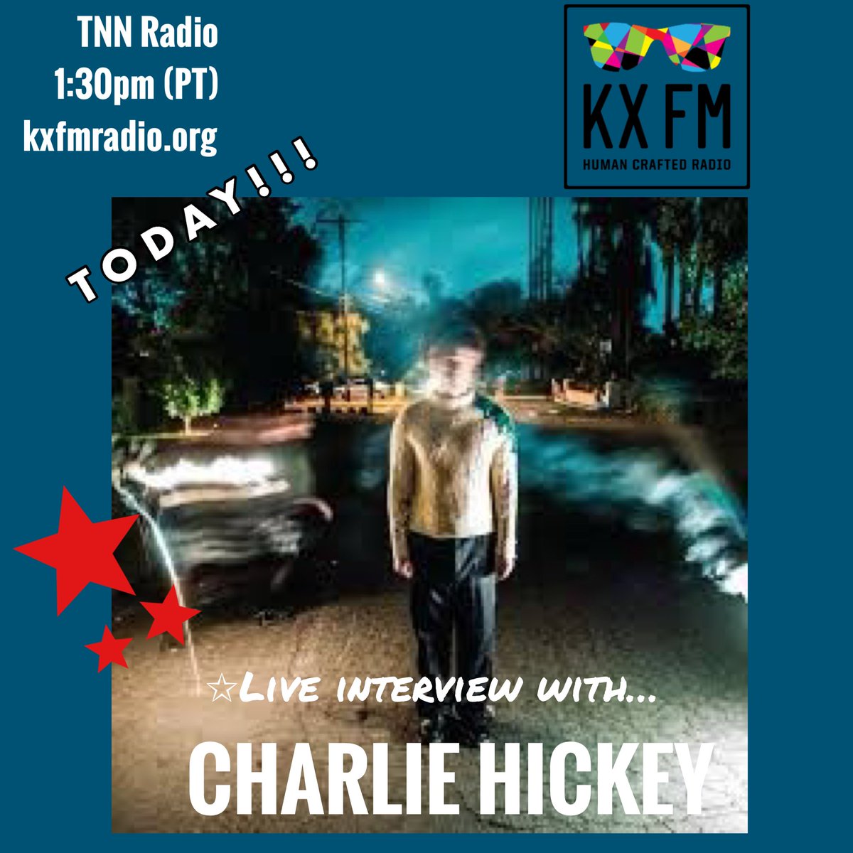 Stream TNN RADIO live today to hear my interview with Charlie Hickey. Click here: kxfmradio.org