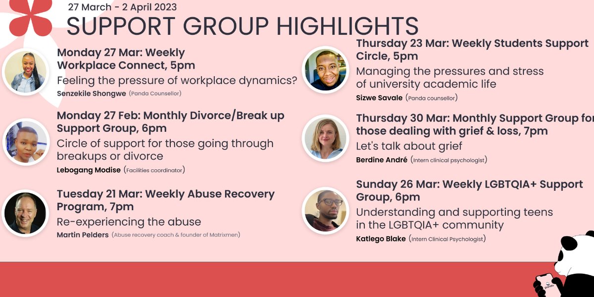 octoberhealth's tweet photo. Are you looking for a space to get support from people who know what you are going through? 💜 Then our focused support groups are perfect for you.
Download our app and find comfort in a community who cares- https://t.co/f8RBoYlX03
#joinpanda https://t.co/8PcKJLXgkr