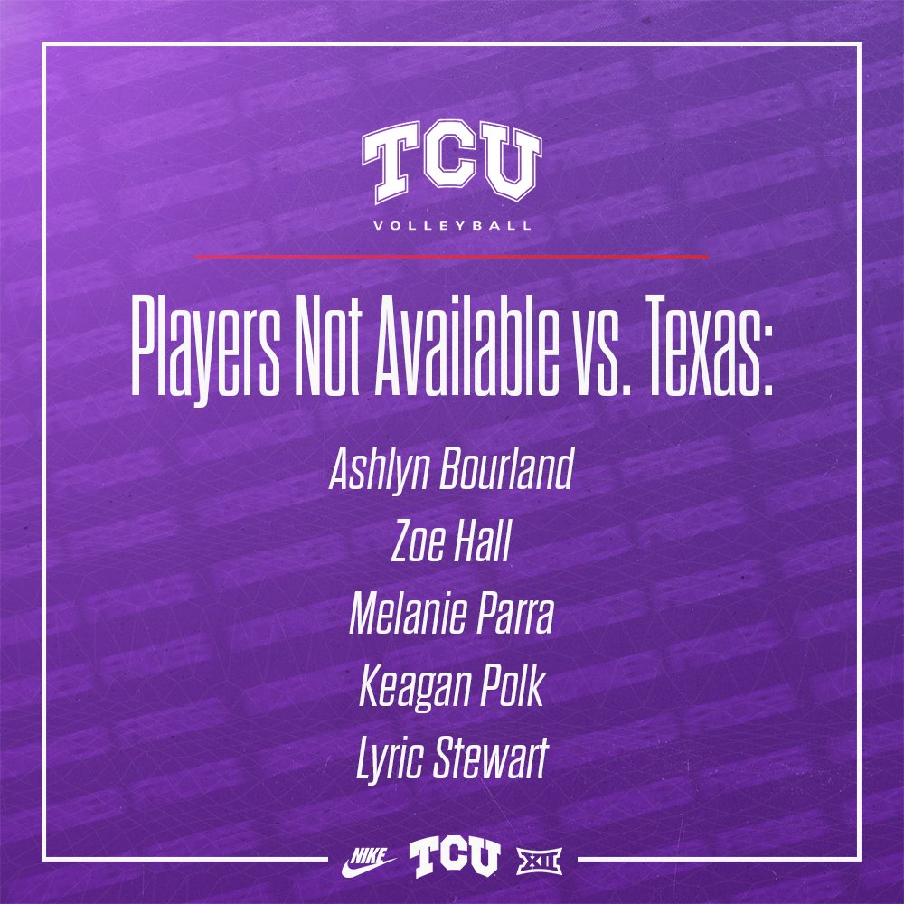 Some team news for today's match ⬇️ #GoFrogs | #FrogFast
