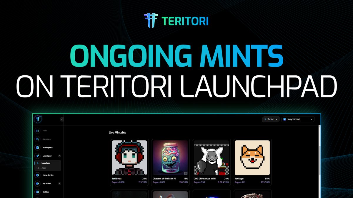 TeritoriNetwork's tweet photo. Ongoing mints on Teritori Launchpad ⛩️

https://t.co/PCeekk9Myf

#IBCGang #TeritoriNFT #NFTCommunity

🧵/8 https://t.co/g4IBeOhVEz