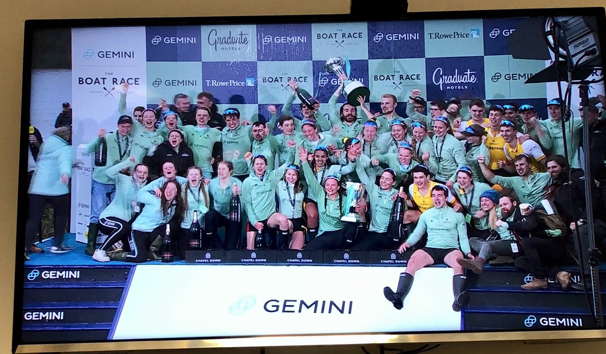 Two great wins from one Boat Club in the Boat Race - Congratulations Cambridge!