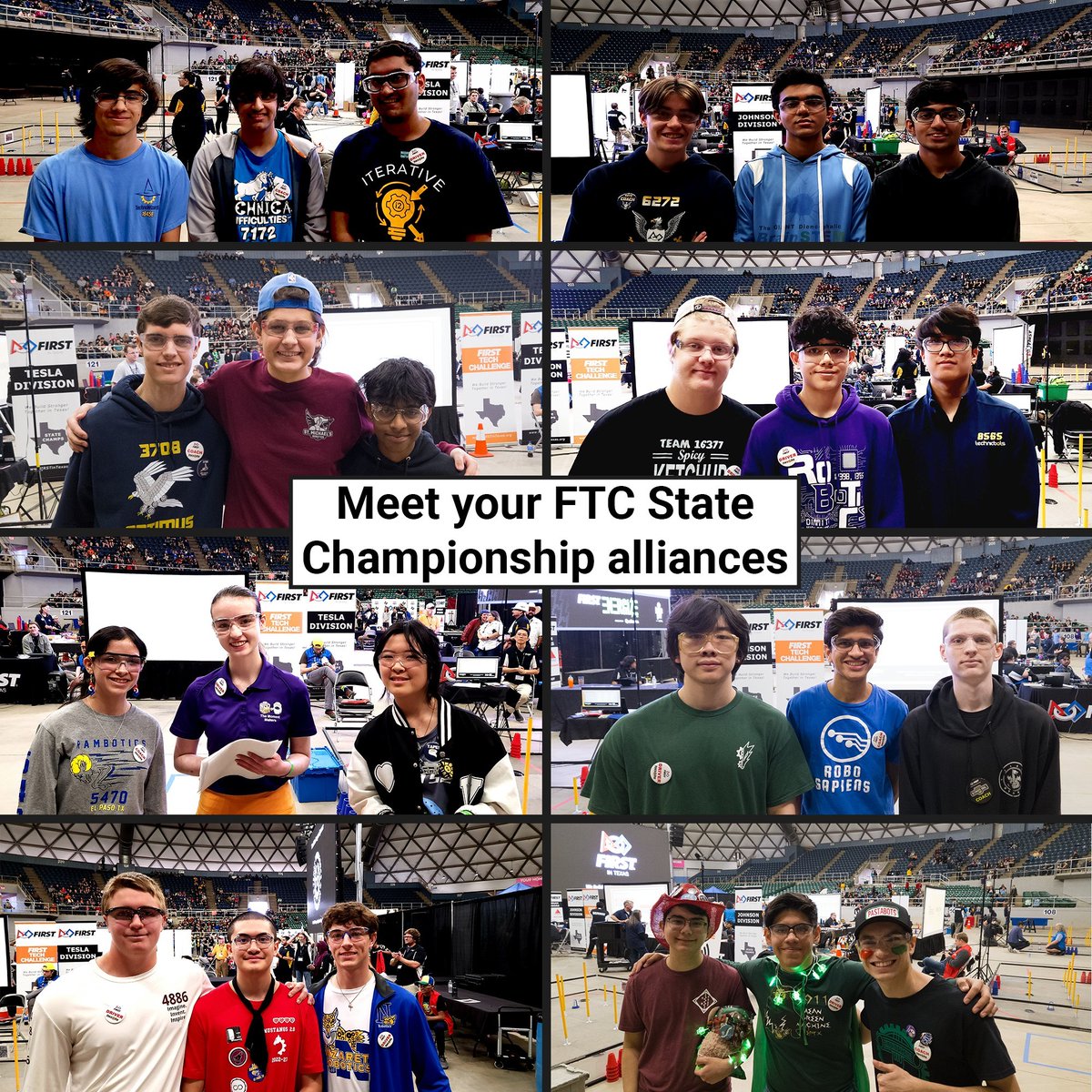 FIRSTinTexas's tweet photo. Alliances have been picked, and semi-finals are under way. Tune in to the live stream now to keep up with he lastest action at the Texas #FTC State Championship.

#FIRSTinTexas #Robotics #STEM https://t.co/9Y2SdfWwzP
