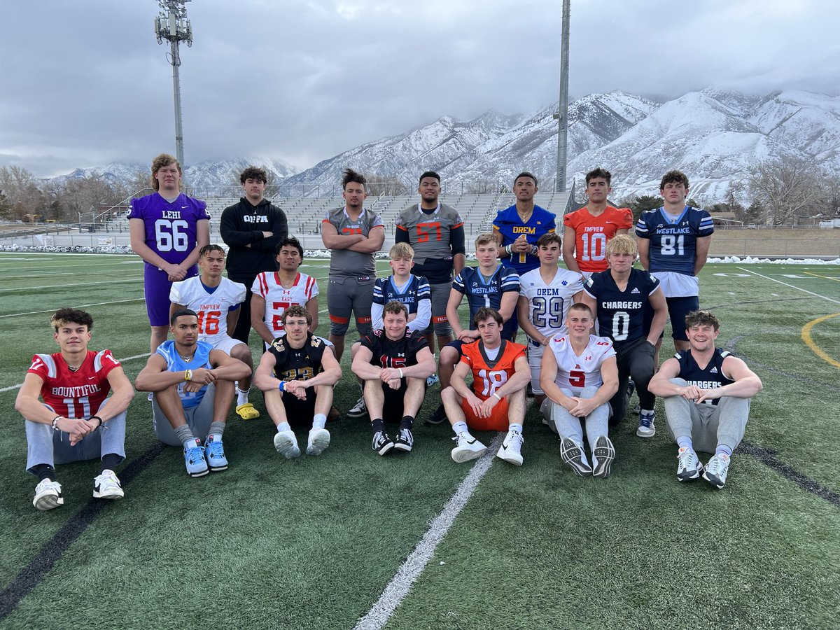 Very impressed with the talent in the state of Utah. Not so impressed with the weather. 20 minutes after this picture was taken a big snowstorm hit the area. A great group of athletes. Couple of players got caught in the storm and couldn’t make it.