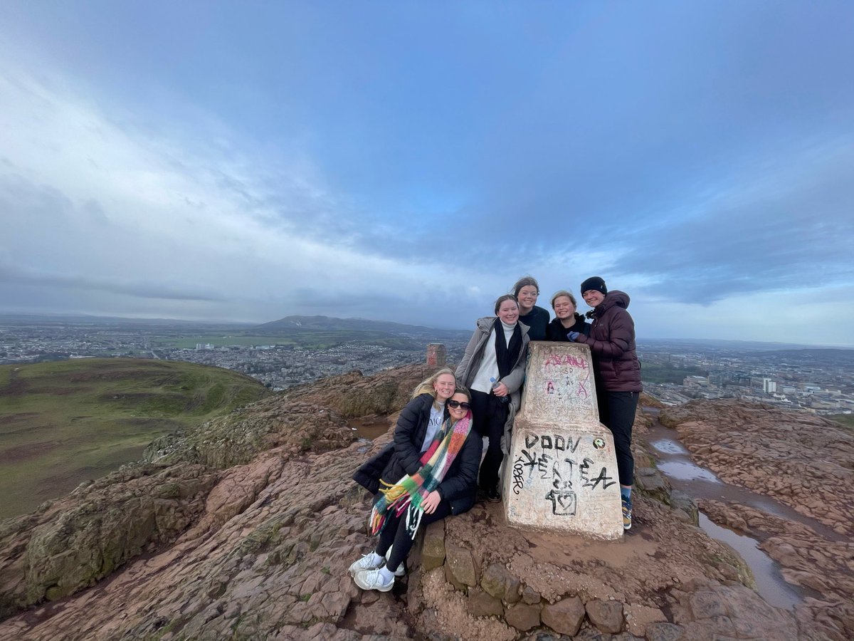 McLondon's tweet photo. The 2023 MC in London group spent the weekend in Edinburgh, Scotland. No better place to see the city than from the top of Arthur’s Seat! 

 @MissCollege https://t.co/oSZo4XSa2B