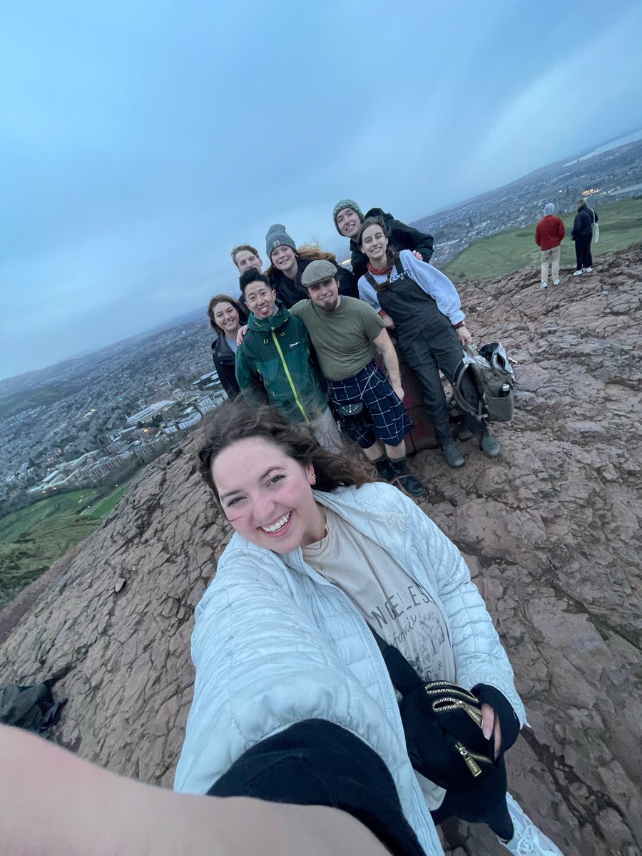 McLondon's tweet photo. The 2023 MC in London group spent the weekend in Edinburgh, Scotland. No better place to see the city than from the top of Arthur’s Seat! 

 @MissCollege https://t.co/oSZo4XSa2B