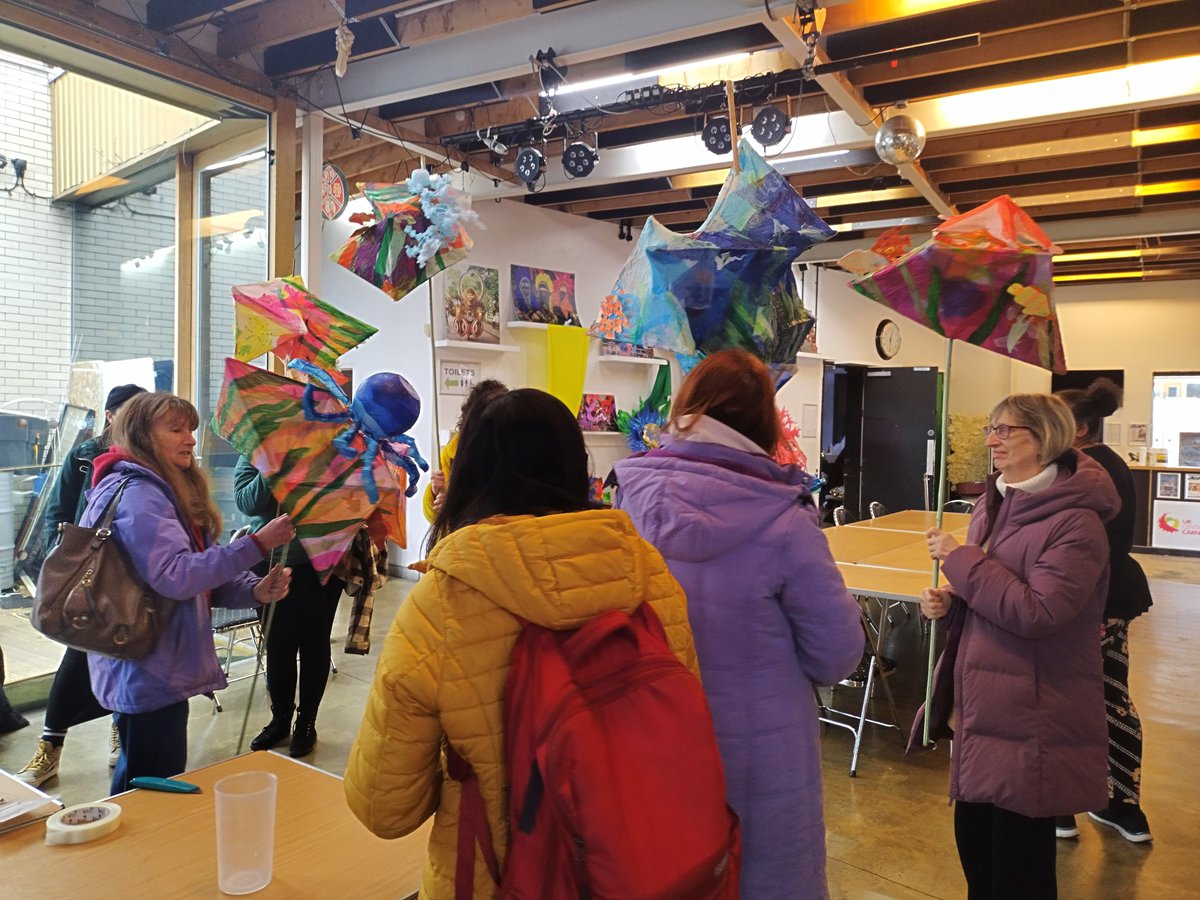 Today @Cultural_Spring we took a group to @carnivalukcca . Thanks Clary, Janet, Steve and Maureen for the warm welcome. It's been an inspirational visit. Loads of ideas and thoughts for this year's Summer Parade in South Tyneside and great to meet you all.