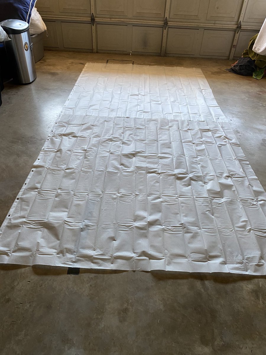 HotTea1223's tweet photo. #projectgoodwill2023 @GoodwillNCT  here’s the latest scoop! I’m hoping to make my skirt longer and more dramatic so I’ve color-matched and painted these shower curtains to compliment the maroon in the carpet runner 💃🏻 https://t.co/fZZXJ6qZVy