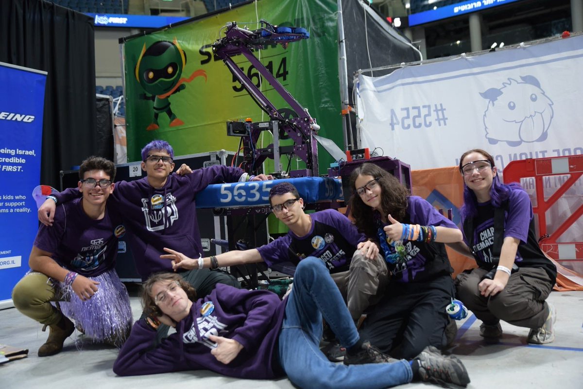 Demacia5635's tweet photo. At the Israel DCMP, we were honored to receive the "Engineering Inspiration" award💜

We were part of Alliance #3 with @MisCar1574  and Ha-Dream Team 3075, and reached the semi finals together, finishing in 3rd place.

See you at Houston! 💜⚔️💜 https://t.co/5WC3UniAU4