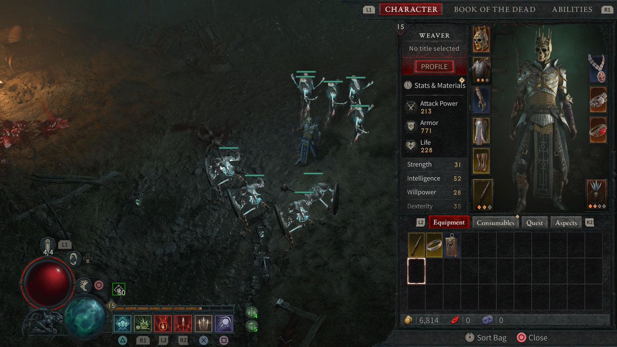 gingerboi89's tweet photo. #PS5Share, #DiabloIV having great fun as a necro!! Now im level 15 i have 9 skellies https://t.co/jye0qdhgwu