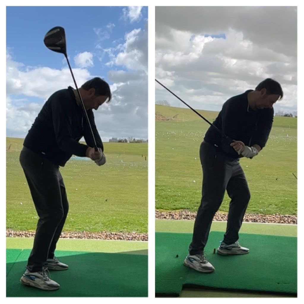 Dal603's tweet photo. Range time this weekend, working on driver and swing plane - went a bit vertical… 🏌🏼‍♂️🤷🏻‍♂️ #somewhereinbetween https://t.co/N95N9rDdEb