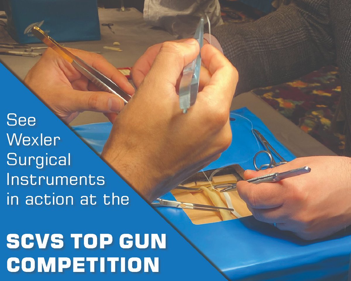 Wexler Surgical is thrilled to be participating in the Top Gun competition at SCVS 2023 in Miami, FL.  Join us at SCVS 2023 to witness the action firsthand! #SCVS2023 #TopGunCompetition #VascularSurgery #SurgicalInstruments #MedicalInnovation #WexlerSurgical