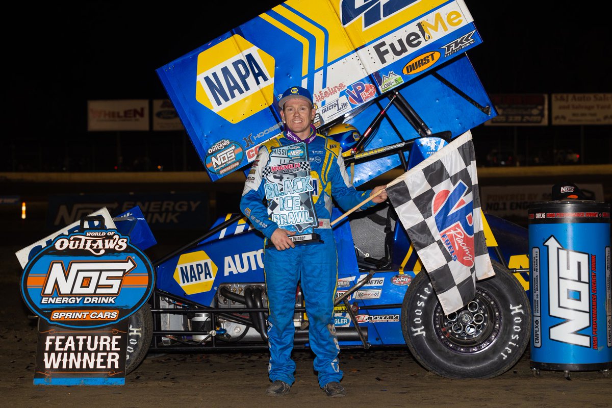 🏁 Back in Victory Lane 🏁 Congratulations to Brad Sweet and #teamNAPA on last night's win and the 80th @WorldofOutlaws victory for the Big Cat 👏👏👏