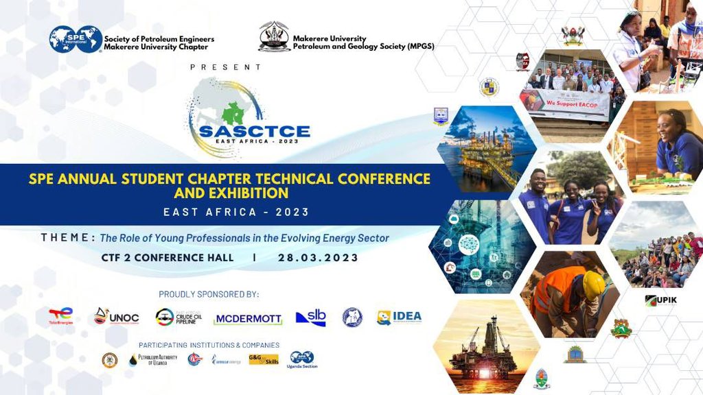 mpgsMak's tweet photo. Find out how you can make an impact in the constantly evolving Energy industry as a student or young professional. Be a part of #SASTCE to engage with like minds in the industry and explore different innovations.
#WeAreSPE #UgandaYouth4Energy 
@spe_must @spe_muk @KcupgsS @speupik https://t.co/WipJvCkfbj